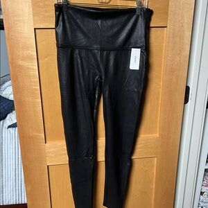 NWT SPANX Black Faux Leather Pants